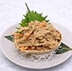 ズワイ蟹味噌入り和え物