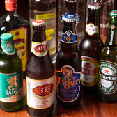 【ベトナムならではのドリンクも豊富♪】ベトナムの地ビール《ハノイビール》や《333ビール》をはじめ、ベトナムのウイスキーやワインもご用意！普通の居酒屋さんではなかなか楽しめない幅広いドリンクラインナップでお待ちしております♪