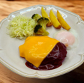 料理メニュー写真&nbsp;デミたまチーズハンバーグ(ライス付)