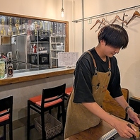 目の前で焼き上げる臨場感！