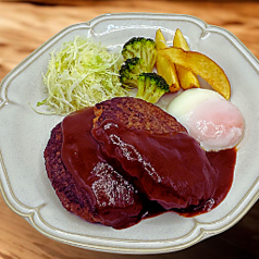 王道デミたまWハンバーグ(ライス付)