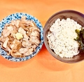 料理メニュー写真&nbsp;本ワサビ塩タレ豚肉丼セット