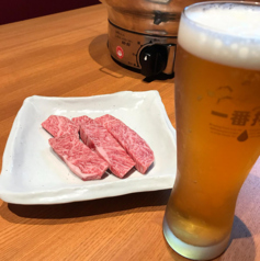 キリッと冷えたビールで乾杯！