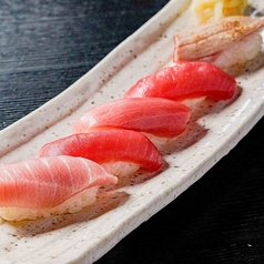 本まぐろ5貫食べ比べ