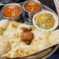料理メニュー写真&nbsp;2種カレーセット（ナンまたはライスのおかわりは1回まで）
