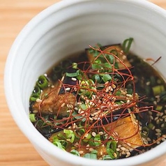 茄子素揚げにんにく醤油