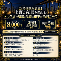 肉屋の台所BBQ テラス別邸 上野御徒町駅前店のコース写真