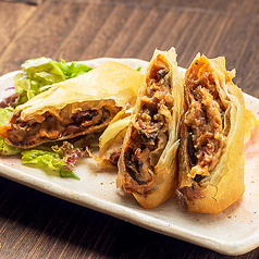 シイタケ香る秋春巻き