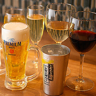 もんじゃに合うドリンクをご用意してお待ちしています！