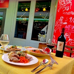 開放感のあるテラス席