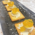 料理メニュー写真&nbsp;クラッカー オン チーズオレンジジャム添え