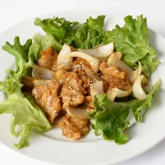 鶏ハラミと新玉ねぎの甘辛生姜炒め