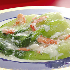 季節野菜の蟹肉あんかけ