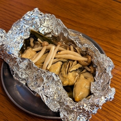 牡蠣としめじの酒蒸し