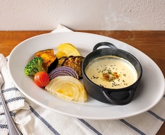 チーズフォンデュ　グリル野菜