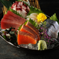 市場から直送の鮮魚