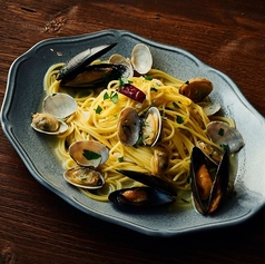 ムール貝とアサリのボンゴレパスタ