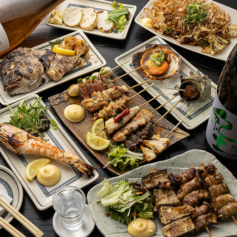 全品385円(税込)の炉ばた焼居酒屋！海鮮・肉の食べ飲み放題コースも大人気◎