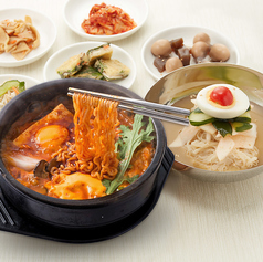 チーズラーメンスンドゥブ+ハーフ冷麺セット