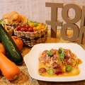 料理メニュー写真&nbsp;カラフルトマトとバジルのトマトパスタ