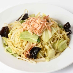 桜海老とアスパラの塩焼きそば