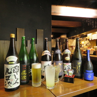 お料理に合う豊富な日本酒をご用意しております♪