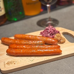 粗挽きソーセージ2種盛り