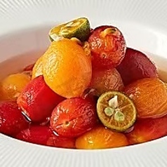 パッションフルーツとトマト和え