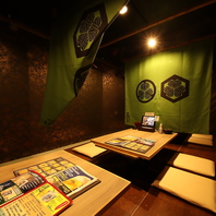 【様々な人数で、のれん個室】