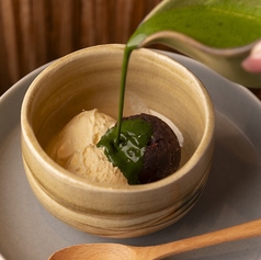 つぶあんと抹茶アフォガード