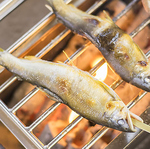 川魚を塩焼き