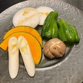 料理メニュー写真&nbsp;焼き野菜単品(ネギ・たまねぎ・ピーマン・しいたけ・カボチャ)