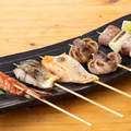 料理メニュー写真 海鮮串焼き盛り合わせ(海老・本鮪ねぎ間・鮭ハラス・鯖・飯蛸)