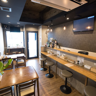 Barのような落ち着いた空間ですが、賑やかにしてもOK