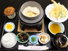 6月限定 鯛釜飯と天麩羅盛合せ