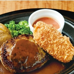 ハンバーグ&カニクリームコロッケ ※選べるソース