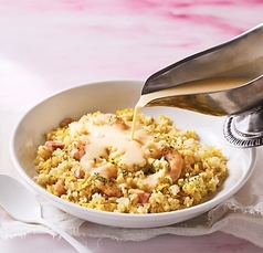 エビピラフ濃厚エビクリームソース添え