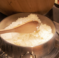 こだわりの卓上釜戸薪ご飯