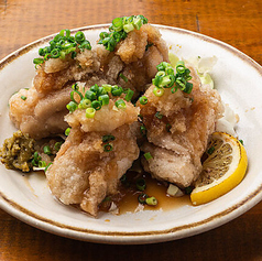 “新潟風”ももから(新潟の魚醤を使った甘酢と大根おろし)