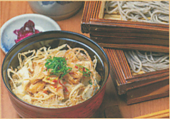 ごまそばと牛肉小丼のセット