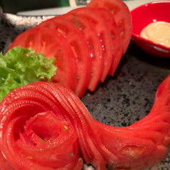 パリパリチーズ/揚げにんにく（ごま油塩）/フライドポテト/トマトスライス/トック焼き