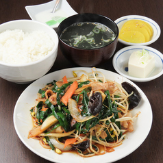 肉ニラ炒め定食