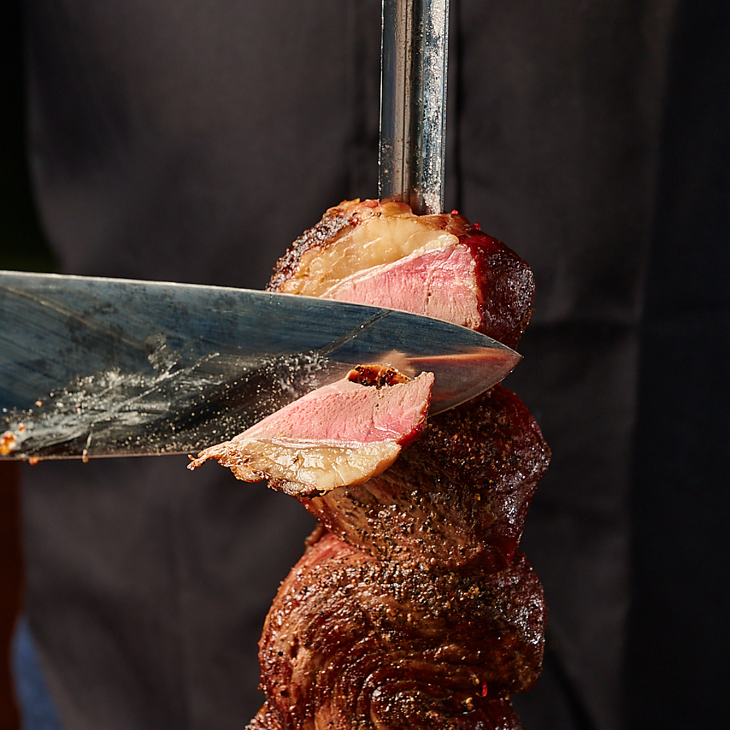 夜景を一望できるシュラスコレストラン！