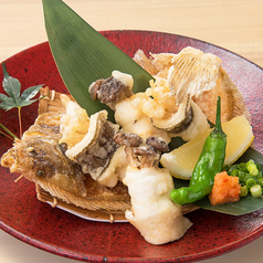 贅沢な鰈(かれい)の唐揚げ
