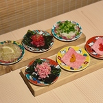 20種類を超えるユッケ・刺しをご提供いたします。お好みの一品を見つけてみてください！