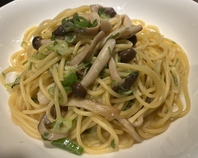 きのこと九条ねぎの和風パスタ