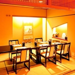 お座敷テーブル席。贅沢な仕様は接待などにも最適です。