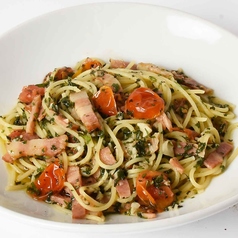 大葉のバジリコパスタ