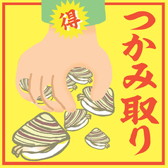 はまぐり手掴み取り　Clam Grabbing Experience