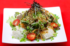 島豆腐とジャコネギの和風サラダ